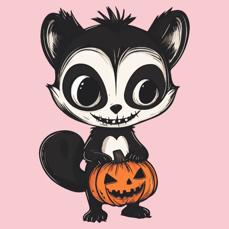 Skunk Halloween Comic Funny