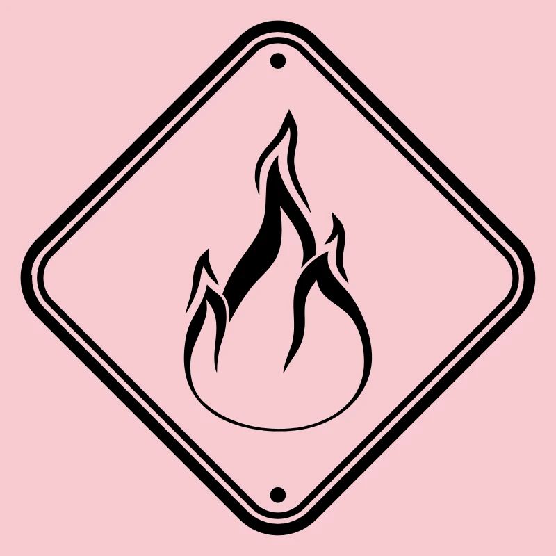 warning sign shield caution caution danger feu