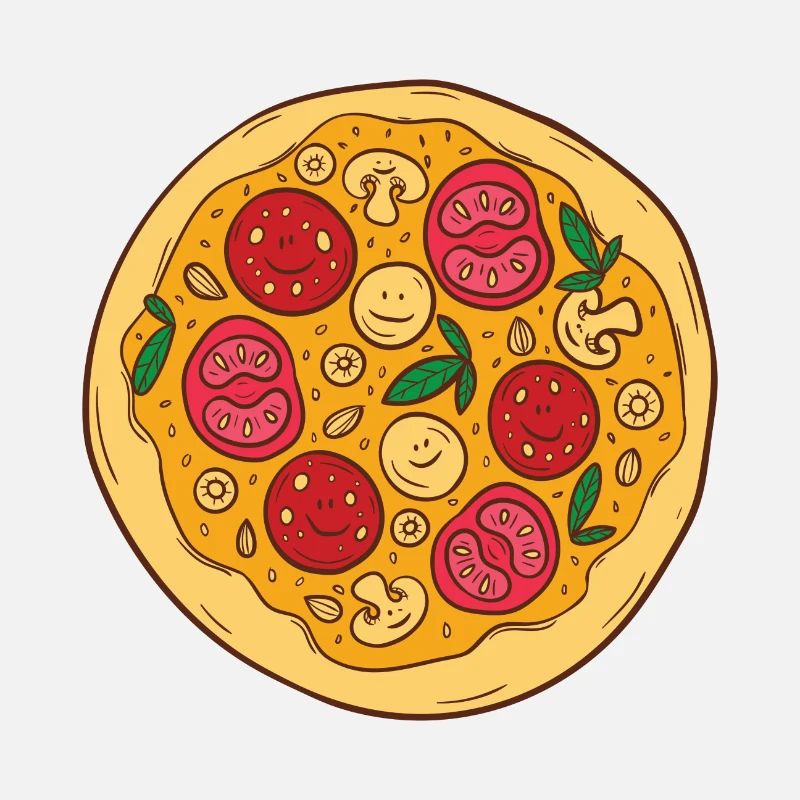 Pizza Tomate Champignons Geschenk