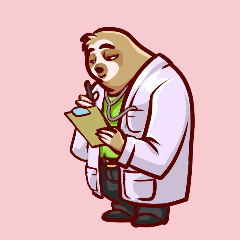 Faultier Arzt oder Doktor Ärzte Geschenk