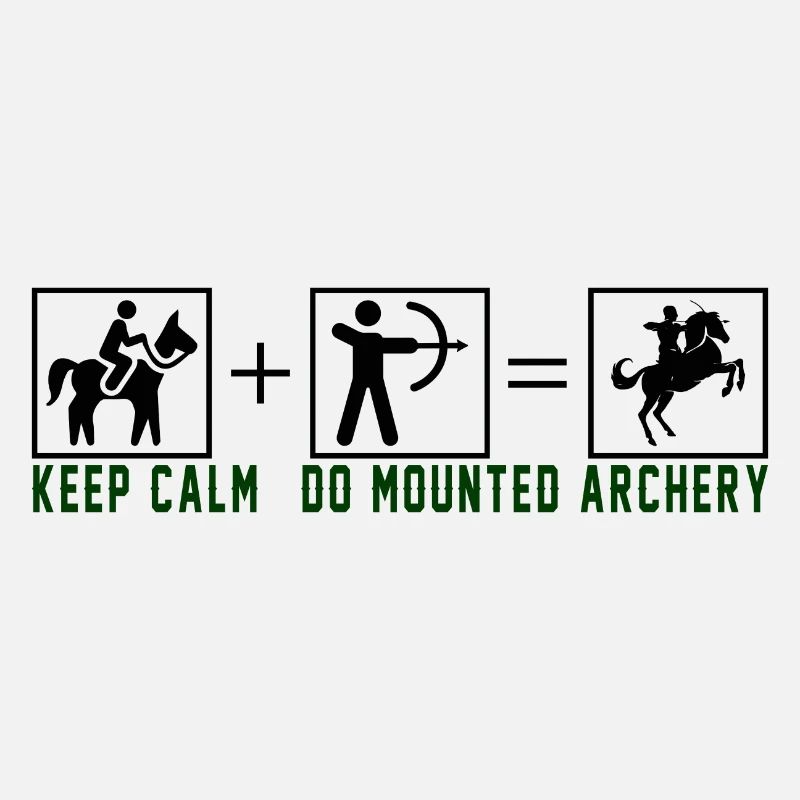 Tir à l'arc à cheval Keep Calm Do - noir