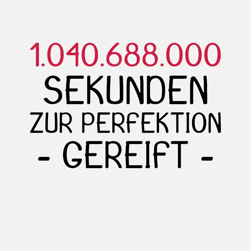33 Geburtstag in Sekunden Geschenk Geschenkidee