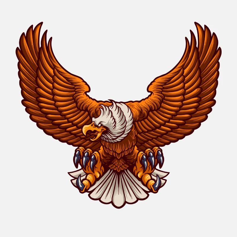 Eagle vole et saisit avec des griffes