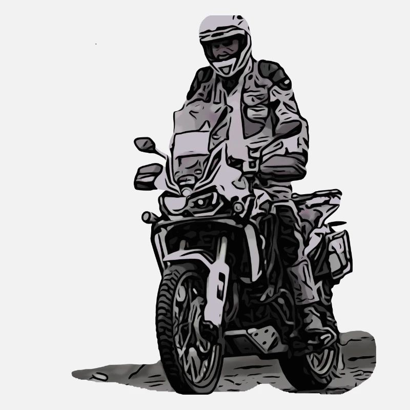 Adventure Biker - cavalier debout