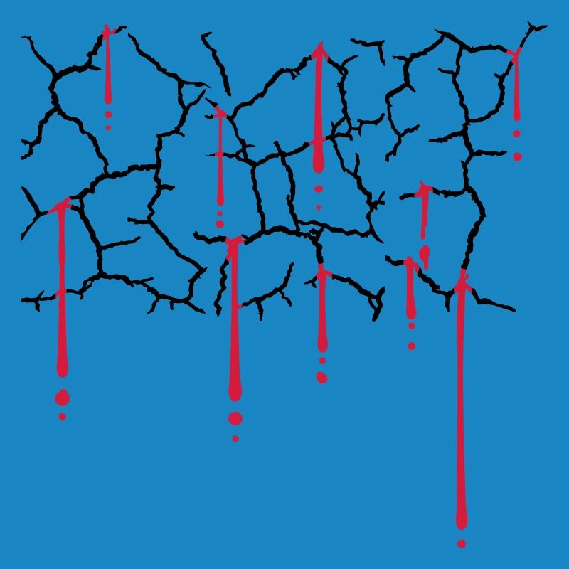 Blood Drops Cracks Pattern