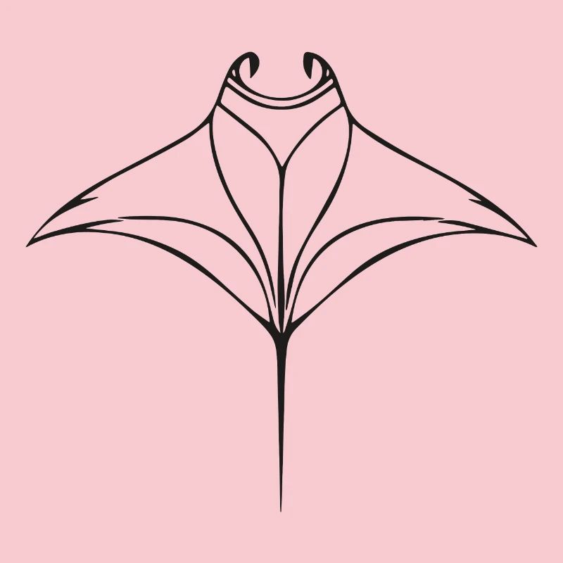 Manta rays in elegant flight