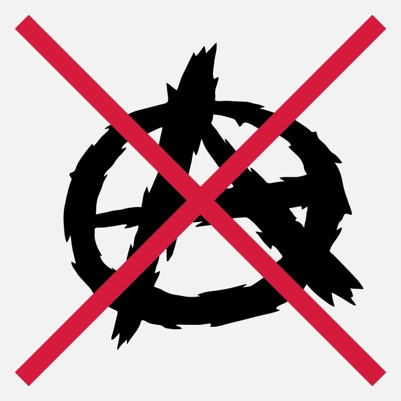 No anarchy symbol logo