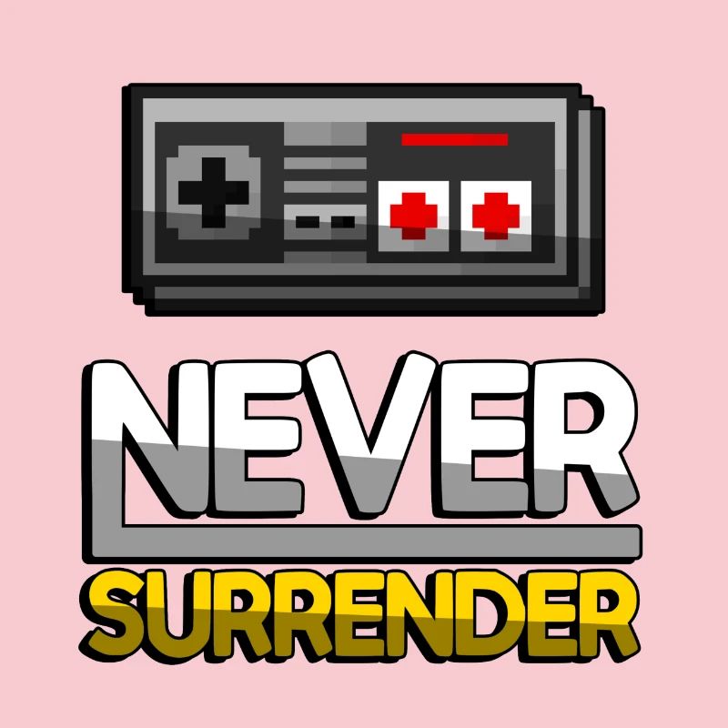 NEVER SURRENDER (Yellow) + NES Controller - Gaming