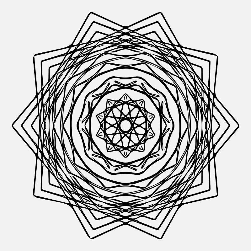 Geometric Square Square Mandala Shape