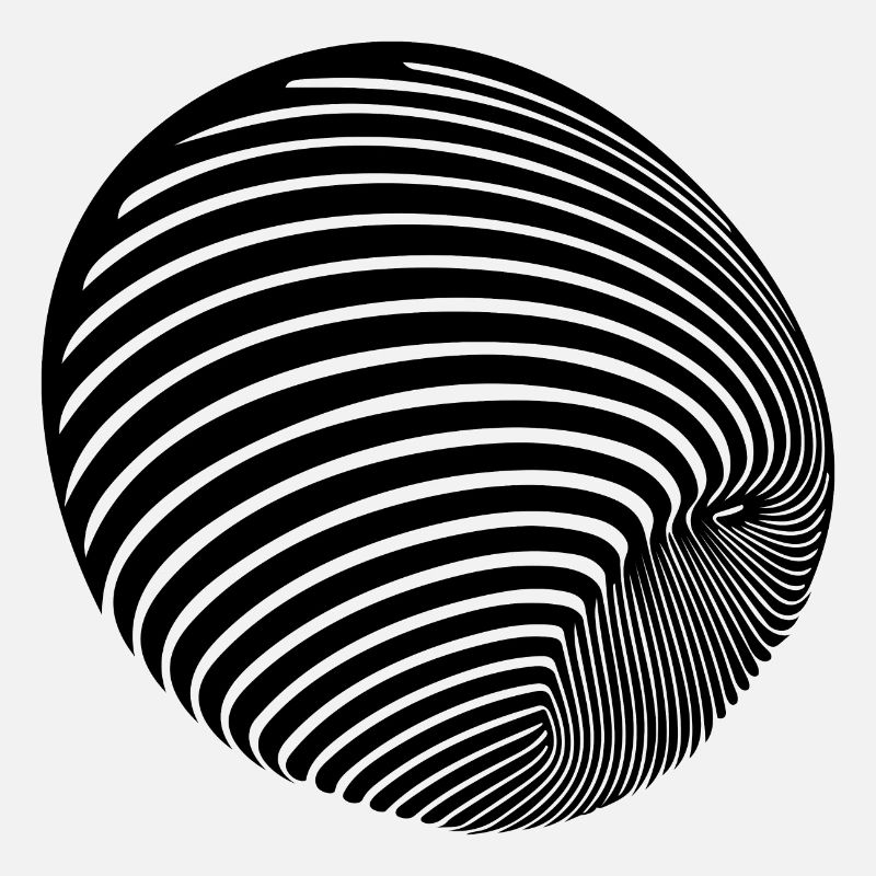 Geometric ball roll with stripes