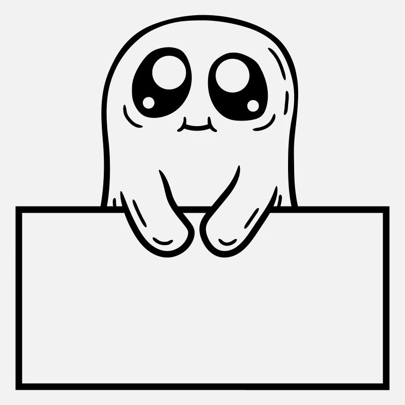 Cartoon Ghost Shows Shield