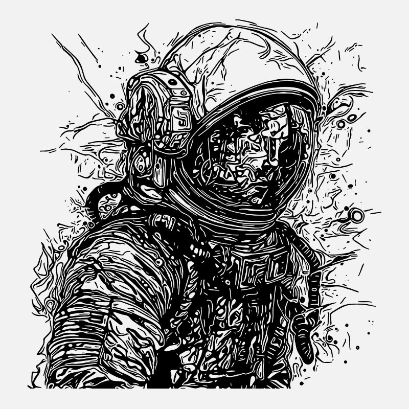 Vintager Astronaut mit Helm