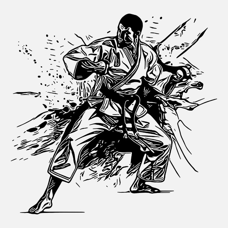 Tattoo Karate Style Sparring Partner Fighting Technique