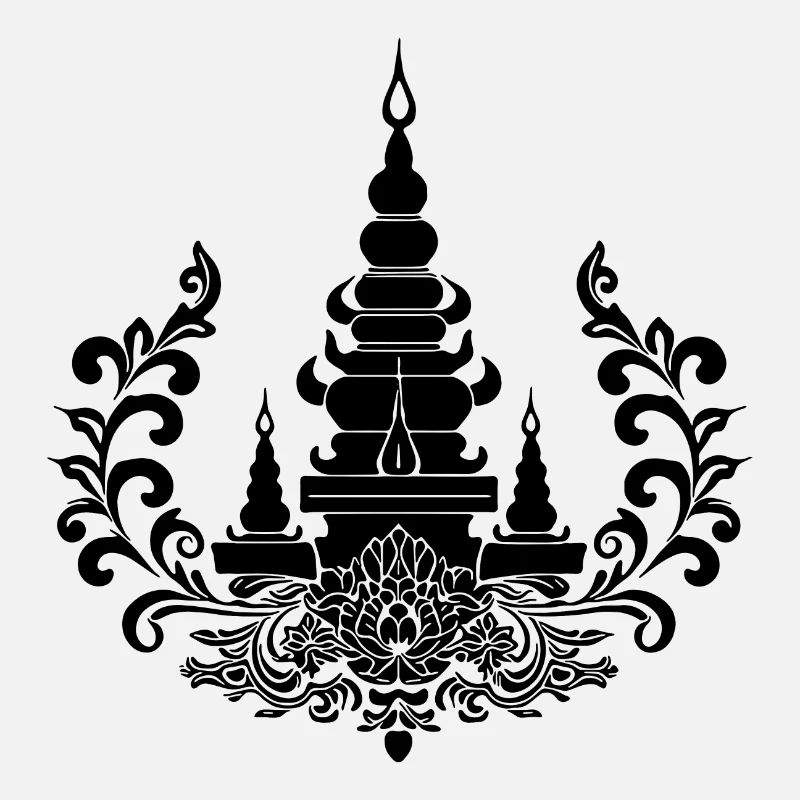 Symbole de la nature du complexe de temples de Thaïlande