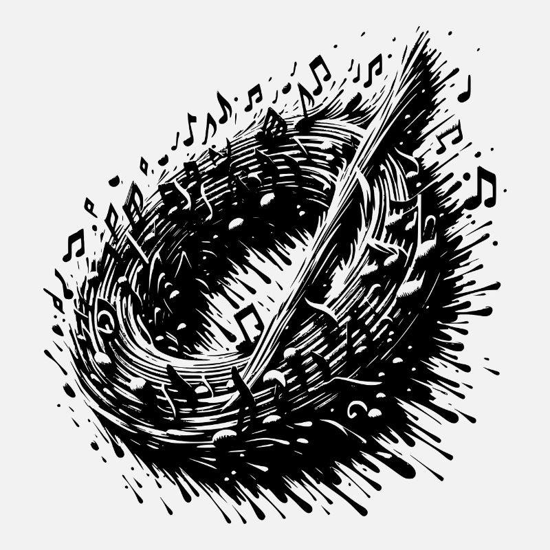 Circling Music Notes Scale Circle