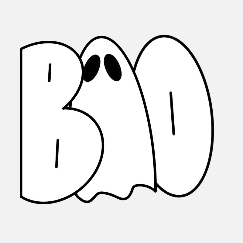 BOO Ghost Lettering