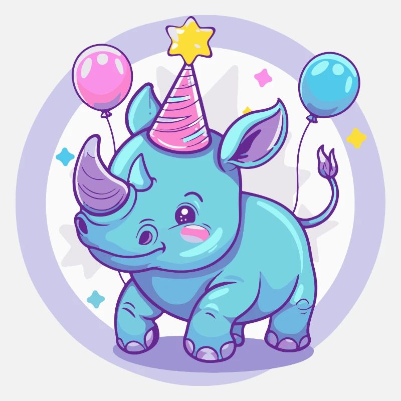 Rhinocéros Anniversaire Bébé