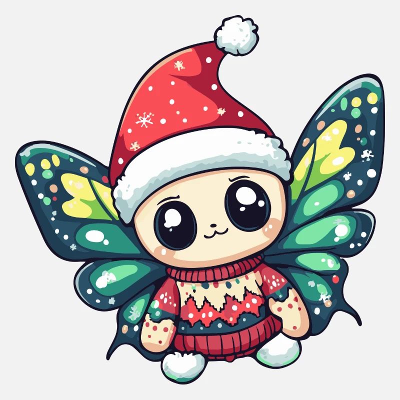 Bande dessinée de Noël papillon