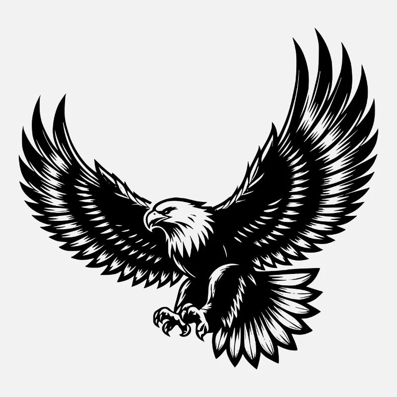 Aigle expressif aux ailes déployées