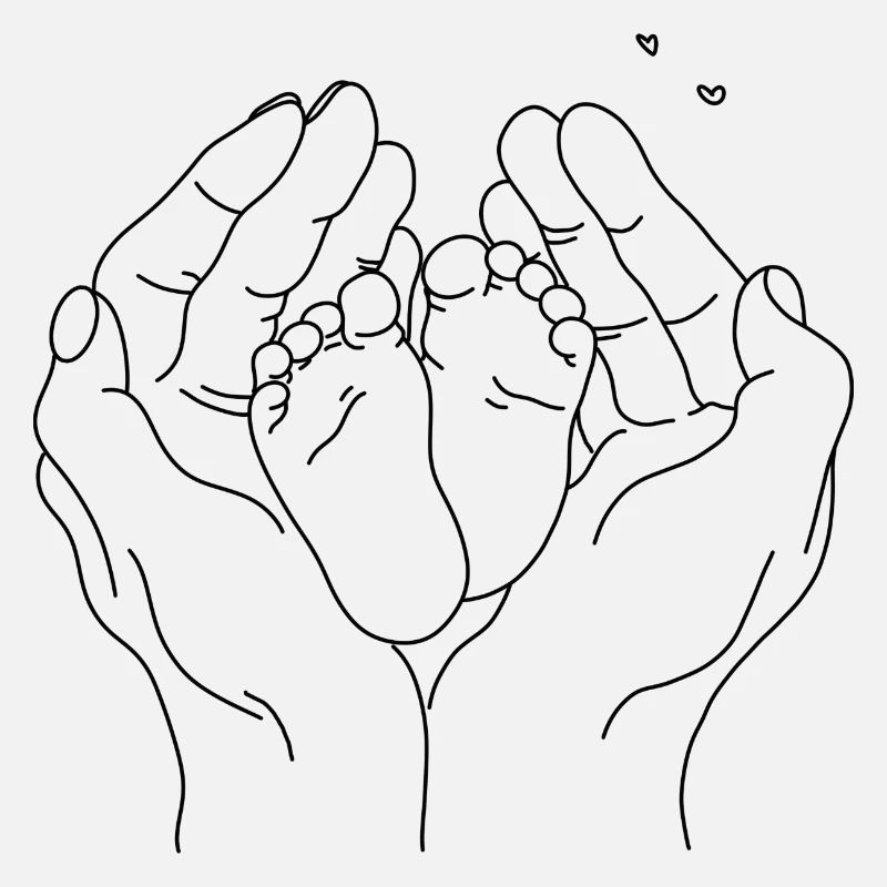 Lineart Pieds de Bébé