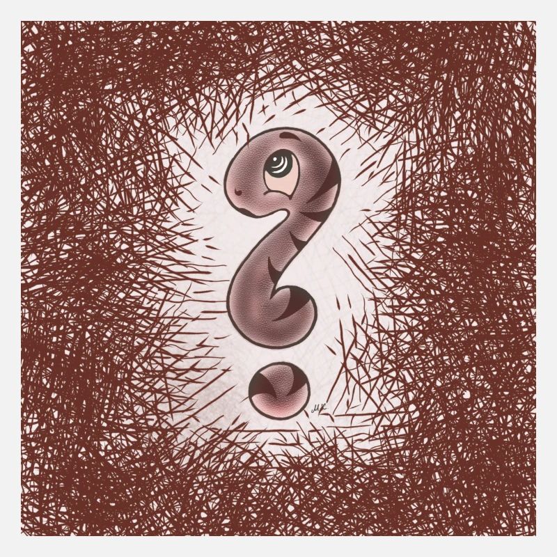 Cute Question Mark Snake Brown