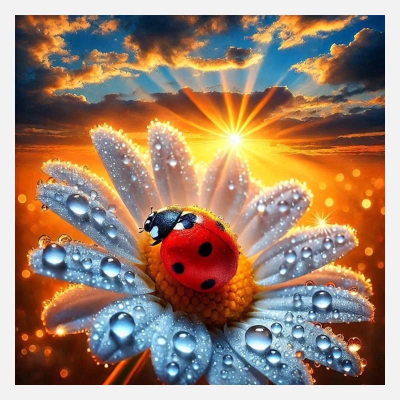 Ladybug and Flower
