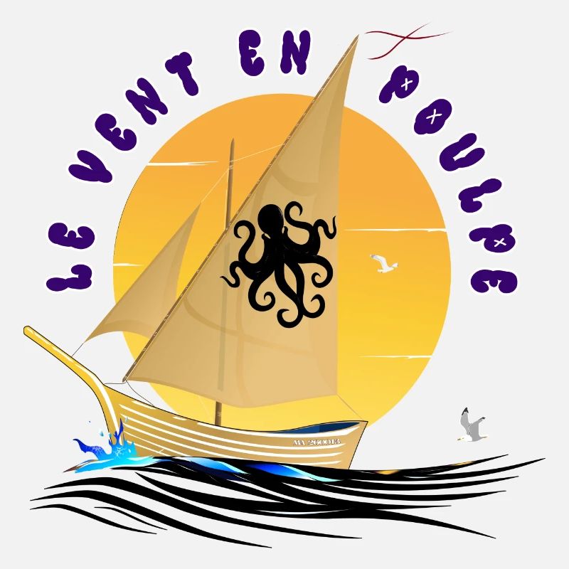Bateau le vent en poulpe Design octopus unique