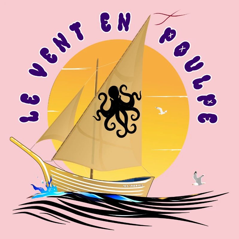 Boot Der Wind im Oktopus Einzigartiges Oktopus-Design