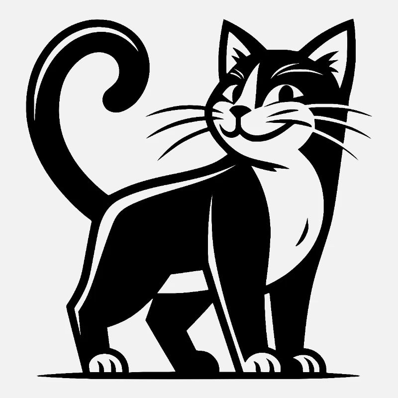 Schlaue Katze mit Klugscheißer Blick