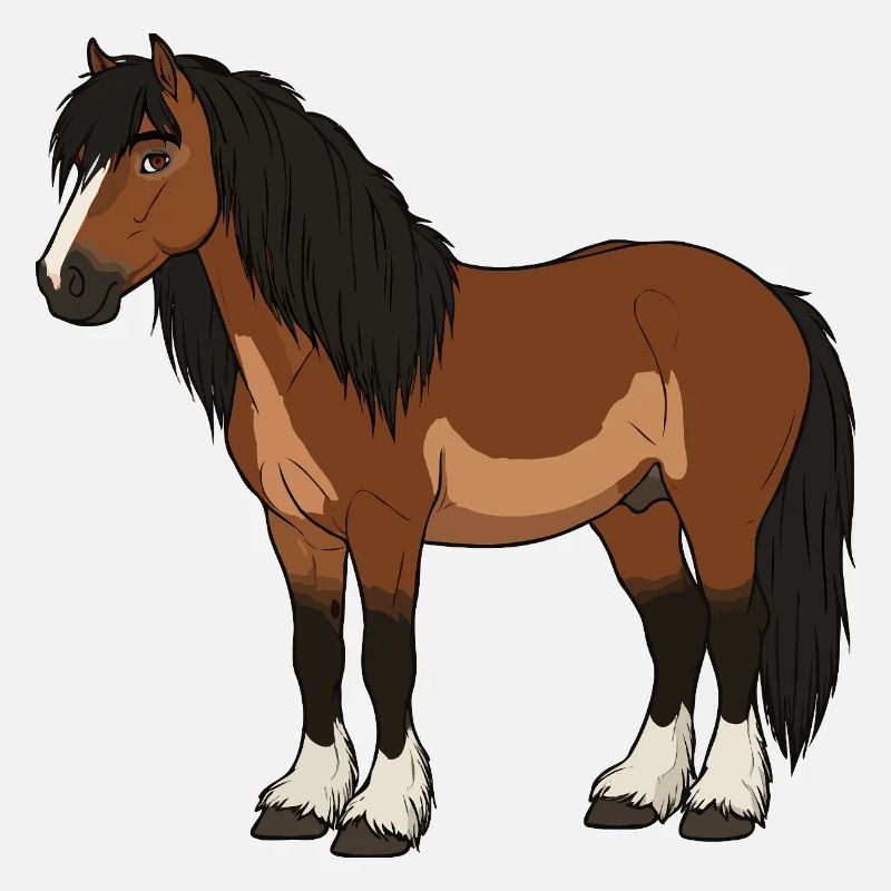 Fell Pferd echt