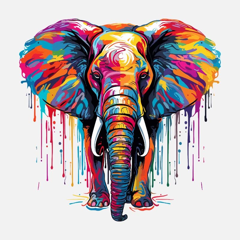 Éléphant coloré