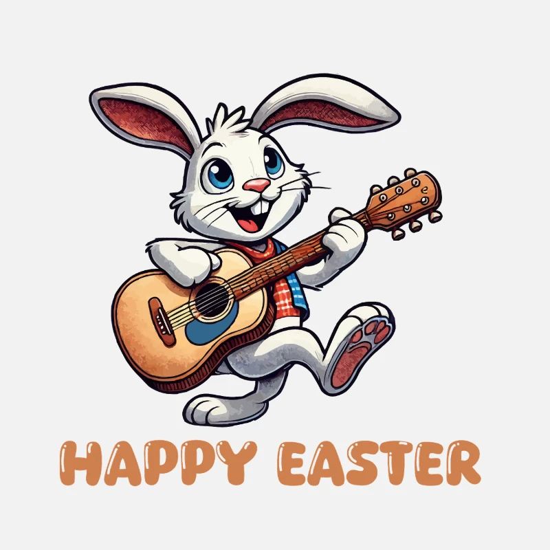 Bunny Guitar Happy Easter
