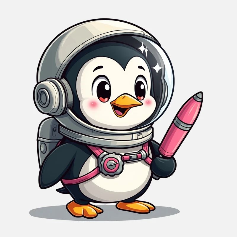 Galactic Waddle: Penguin Astronaut
