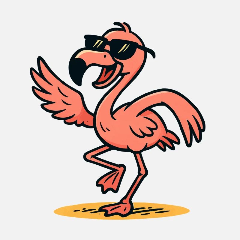 Flamant rose Danse comique