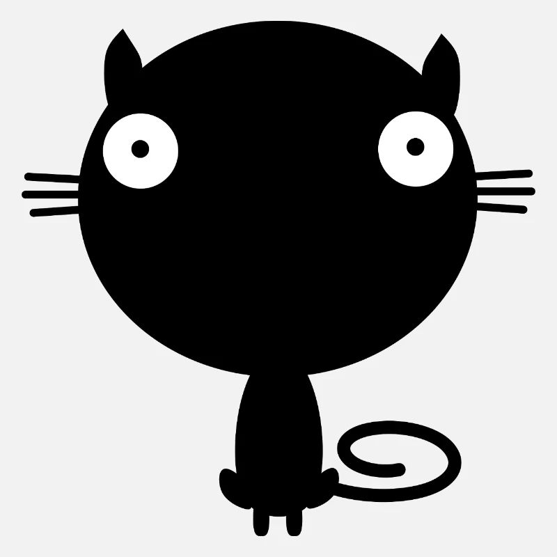 Chat noir mignon