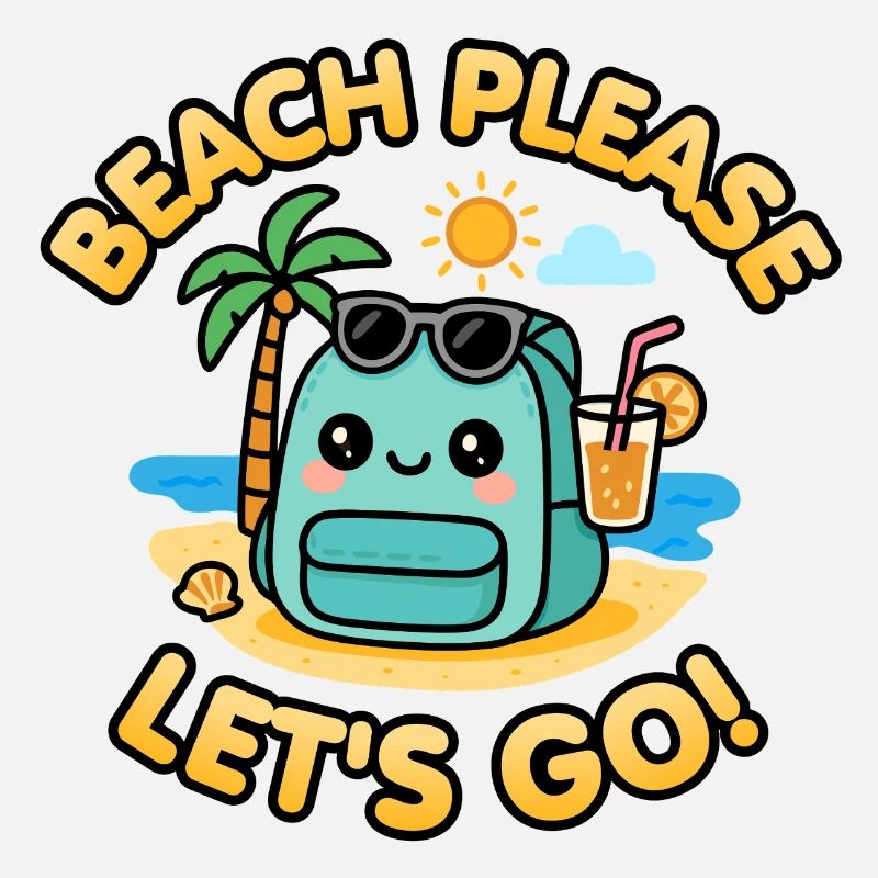 Beach Please, Let’s Go! Kawaii Summer Backpack