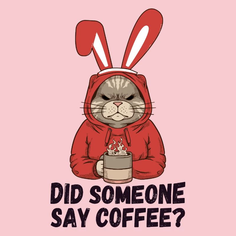 Quelqu’un a dit café ? Chat aux oreilles de lapin