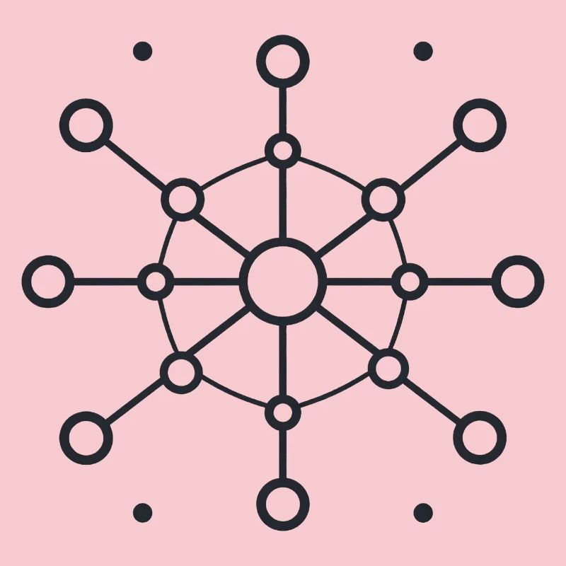 Central Network Star Pattern