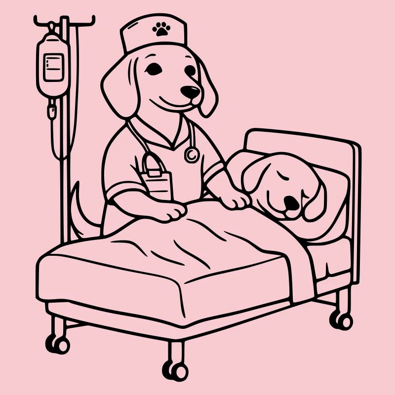 Édition chien de soins de clinique
