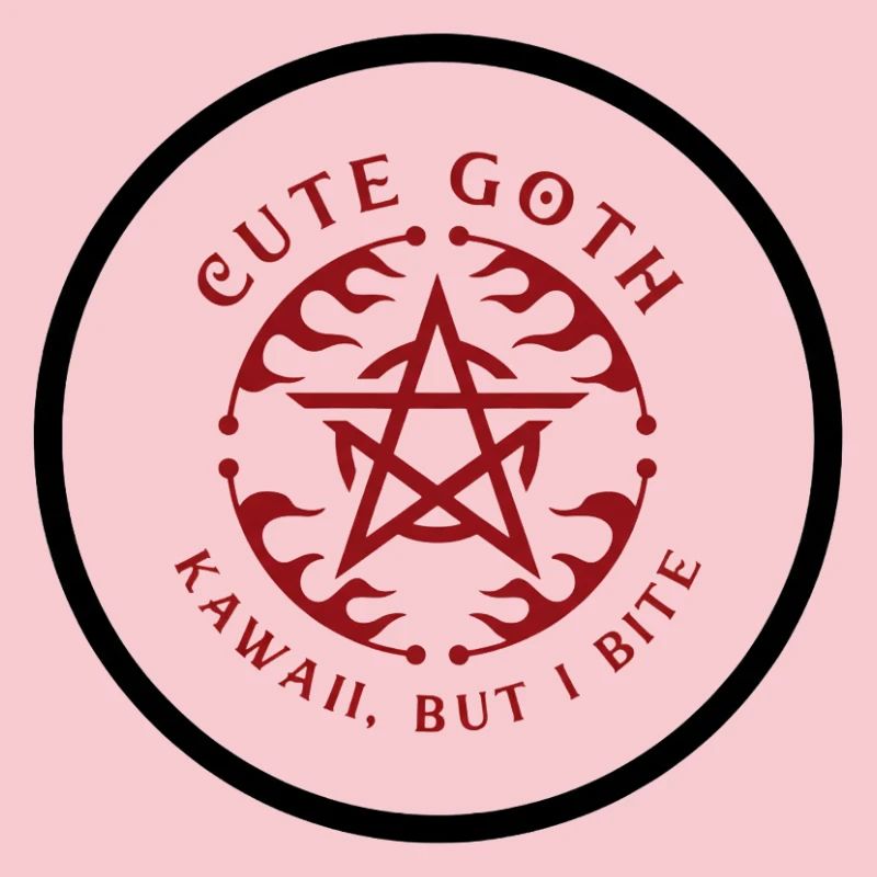 Cute Goth Pentagram Crest