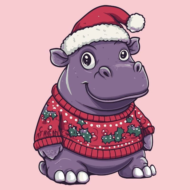 Hippopotamus Christmas Comic