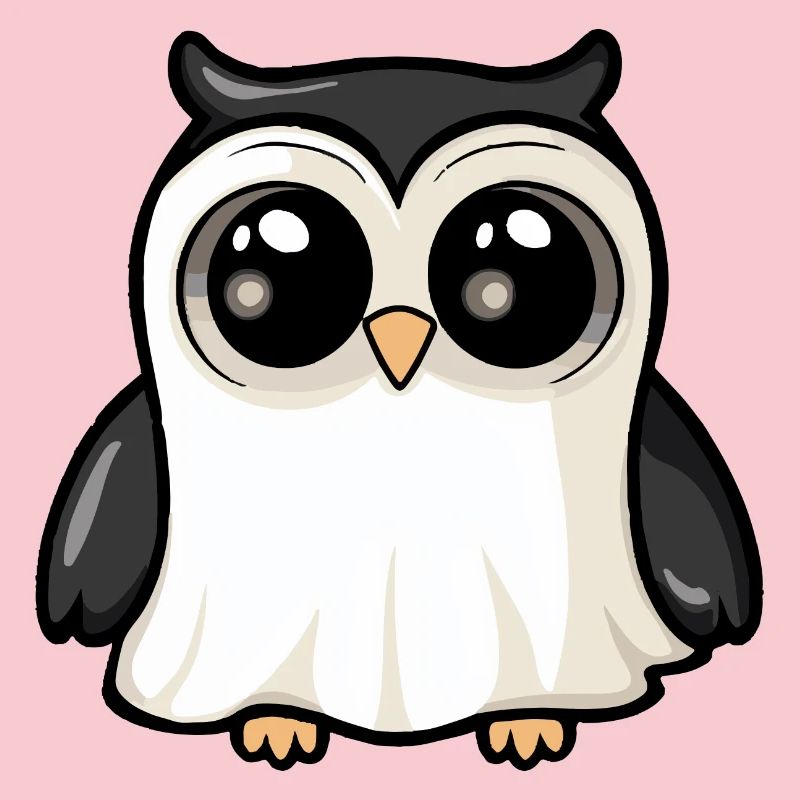 Owl Halloween Comic Ghost