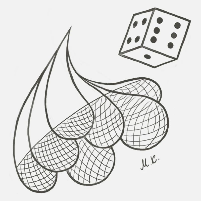 Creative patterned drops with game dice