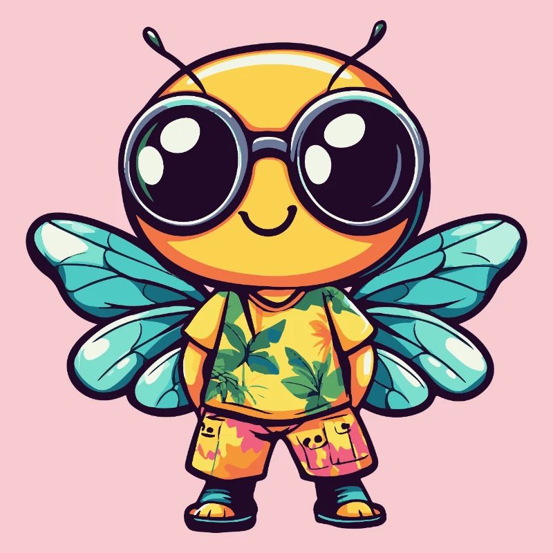 Libelle Comic Urlaub