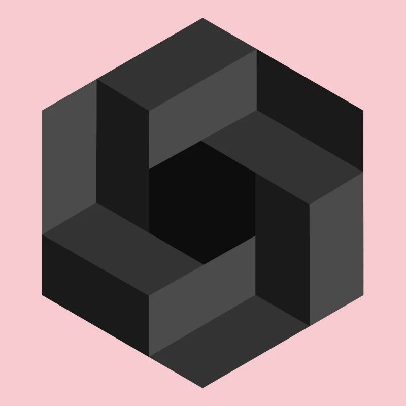 Abstract Geometric Pattern in Grayscale