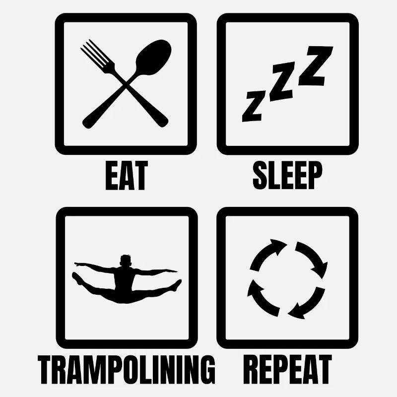 Manger, dormir, répéter le trampoline