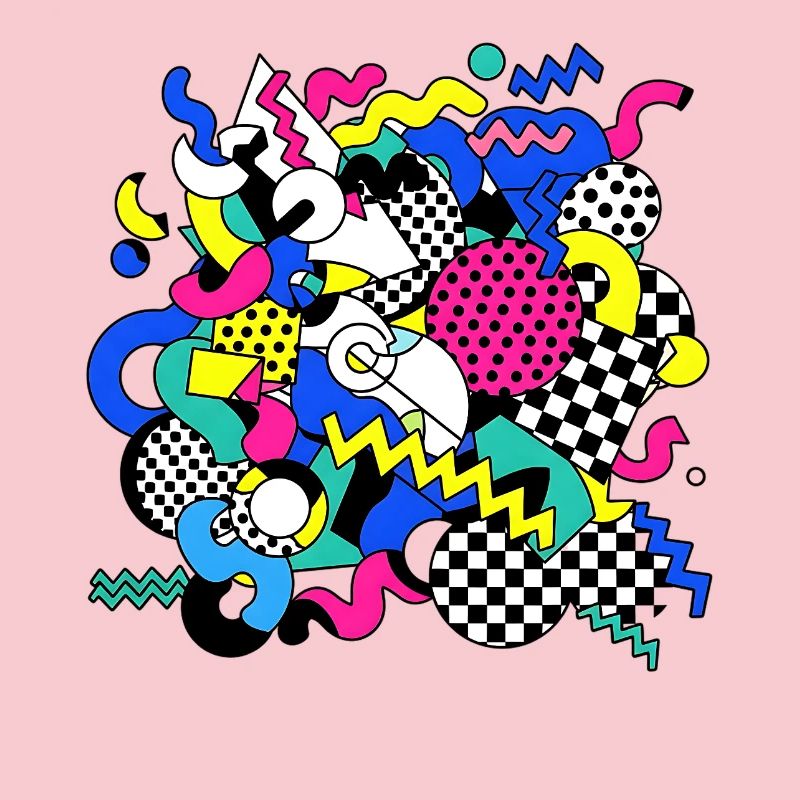 Neon Chaos Pop Art Pattern