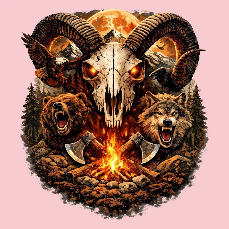 Firehorn Skull in Wolf Pack