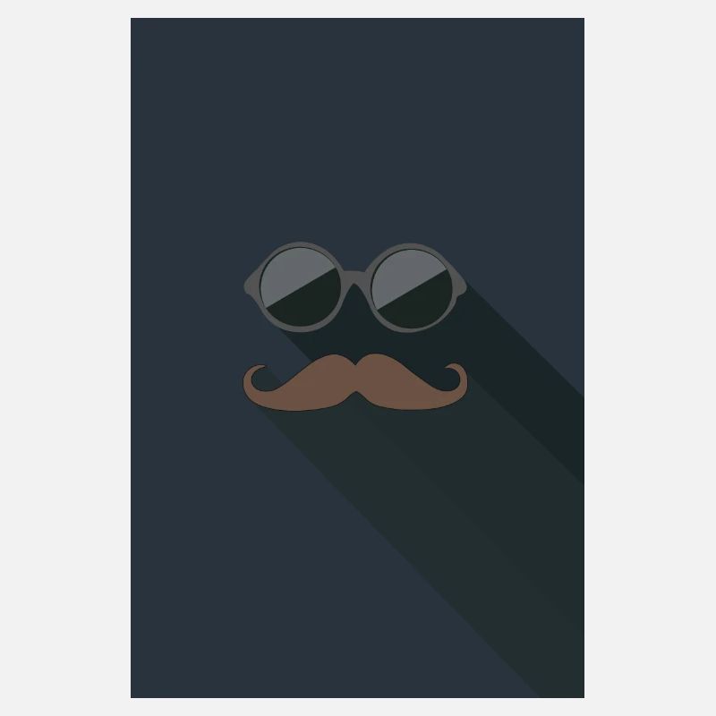 Sonnenbrille mit Schnurrbart Bart