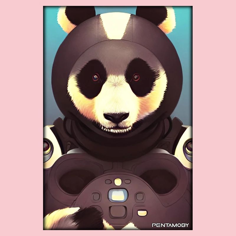Panda Bear Panda Astronaut Future Sci-Fi Technology